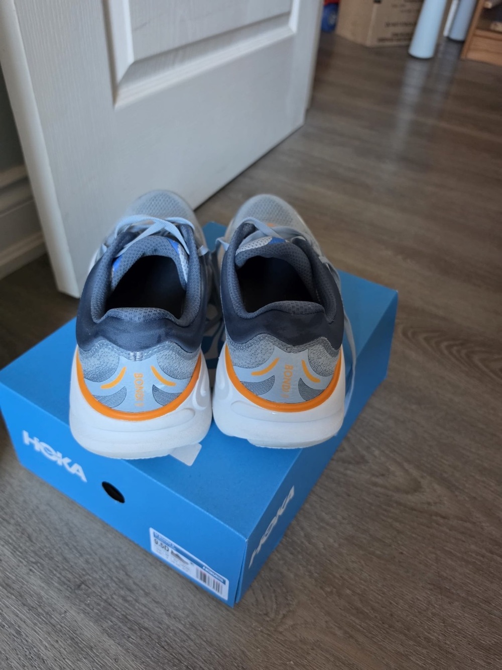 Hoka Light Blue Running Shoes with Yellow Accent - Picture 2 of 2